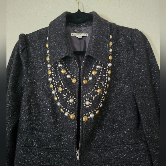 ASO Gossip Girl Jenny Humphrey Nanette Lepore Black Jacket - Picture 2 of 9